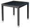 Záhradný ratanový stôl NAPOLI 80x80 cm (čierna) - Čierna