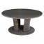 Ratanový stôl jedálenský BORNEO LUXURY priemer 160 cm (sivá) - Tmavosivá