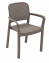 Záhradná plastová stolička KARA (cappuccino) - Béžová