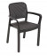 Záhradná plastová stolička KARA (hnedé) - Tmavo hnedá