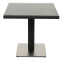 Záhradný ratanový stôl GINA 80x80 cm (čierna) - Čierna