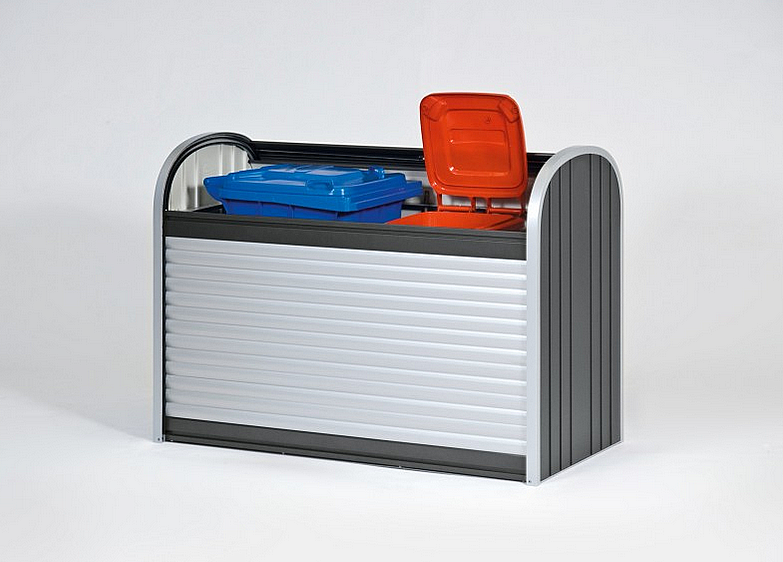 Biohort Mnohostranný účelový roletový box StoreMax vel. 190 190 x 97 x 136 (strieborna metalíza) 190 cm (2 krabice)