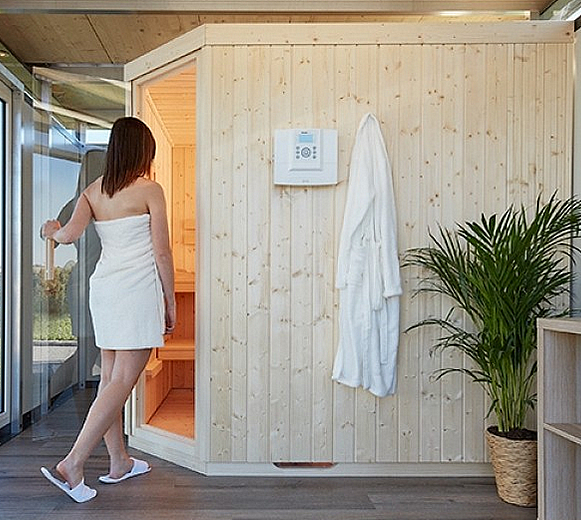 Biohort Model sauna k domčekom Biohort Casanova pozície  vľevo