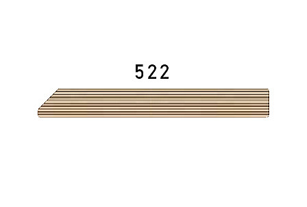 Soklová lišta vlašský orech 9556 522, 78x10x4500 / 6000 mm, TWINSON 10 × 78 × 6000 mm