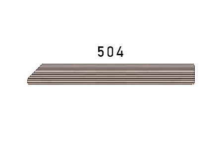 Soklová lišta kôra 9556 504, 78x10x4500 / 6000 mm, TWINSON 10 × 78 × 4500 mm