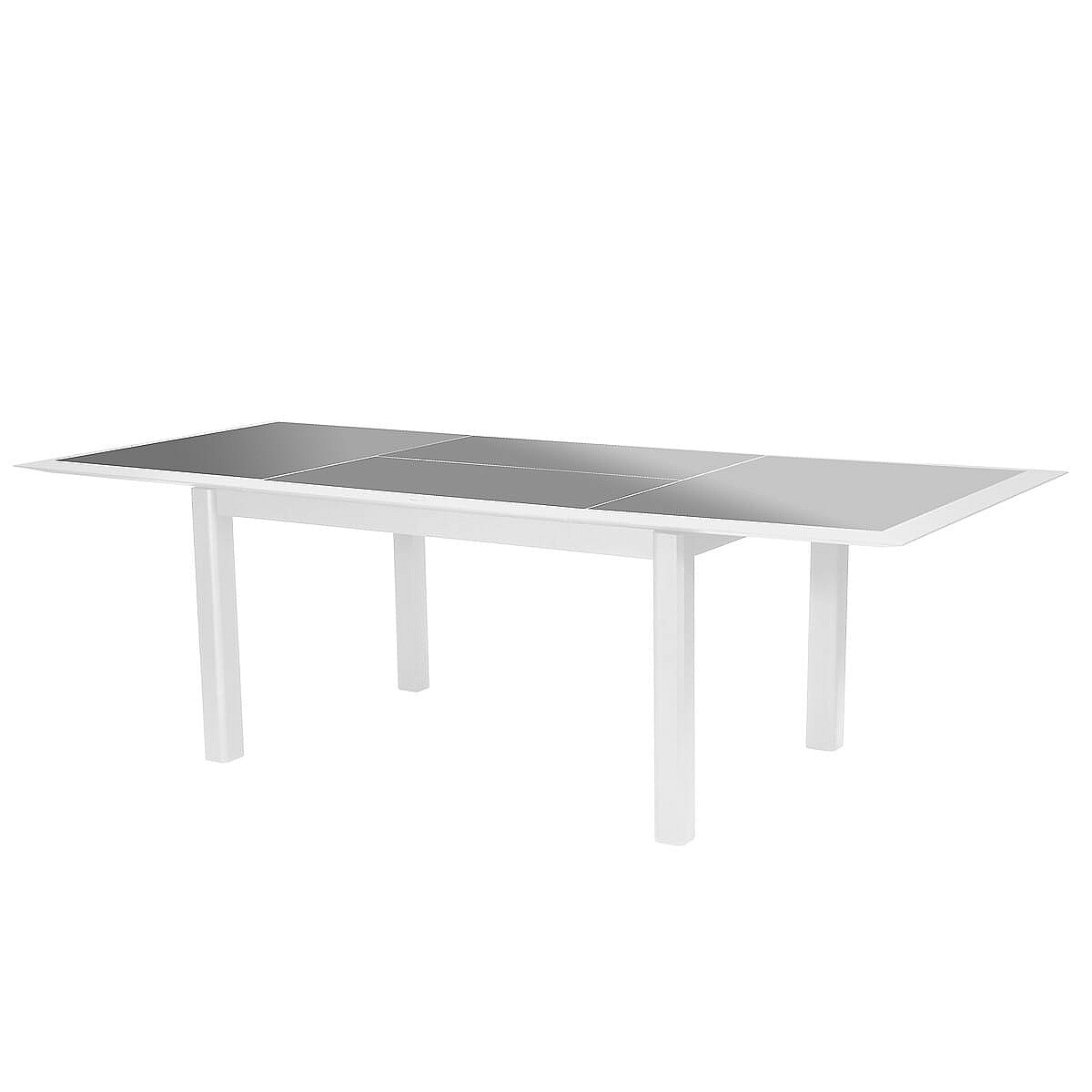 DEOKORK Hliníkový stôl VERMONT 216/316 cm (biela)